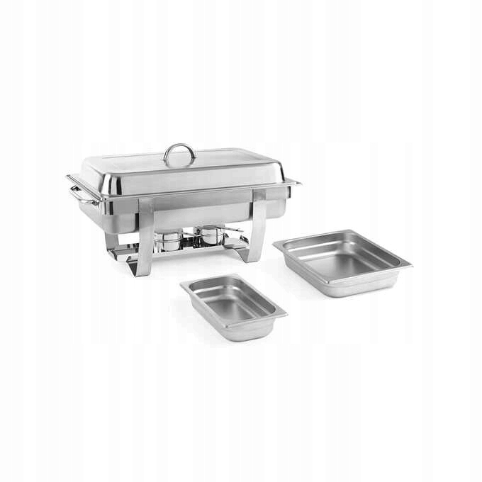 Podgrzewacz na pastę GN1/1 w zestawie z pojemnikami GN 2x 1/2 i 3x 1/3