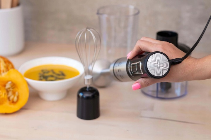 Blender ręczny MPM MBL-34M 1500W Funkcja Turbo Stal nierdzewna Czarny