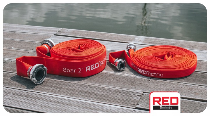 WĄŻ STRAŻACKI PARCIANY DO WODY SZAMBA SZYBKOZŁĄCZKA 1" 30 M 8 BAR