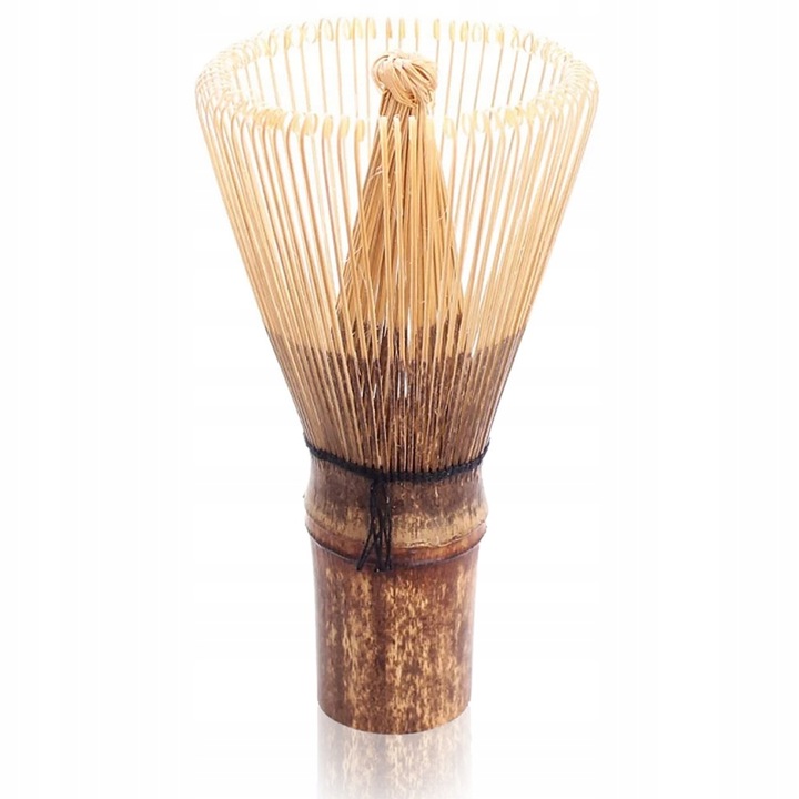 Chasen bambusowa miotełka do herbaty matcha + łyżeczka chashaku ZESTAW