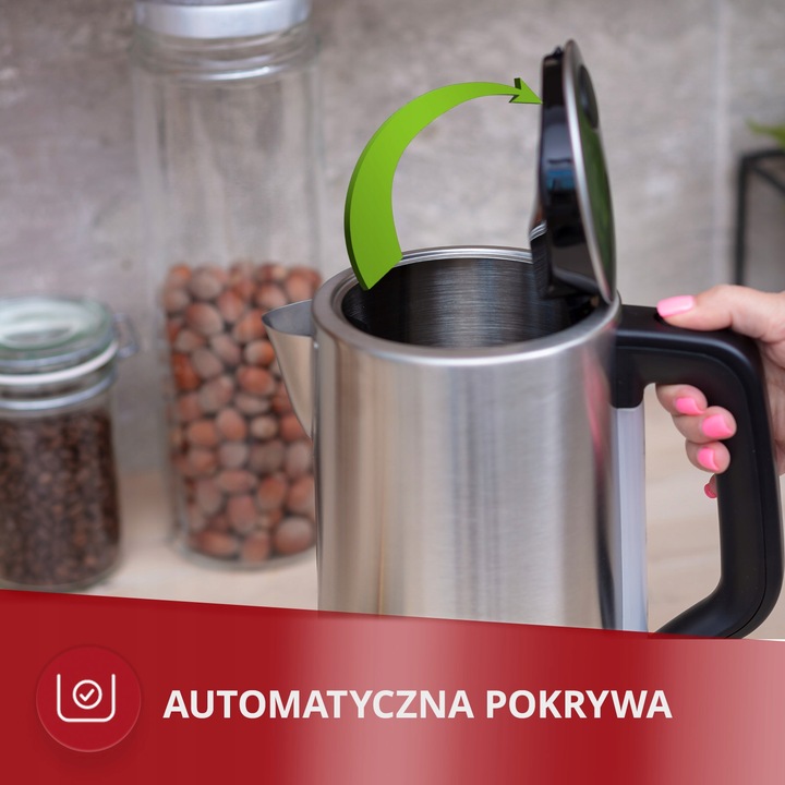 Czajnik elektryczny bezprzewodowy stal inox 2200W MPM MCZ-121M