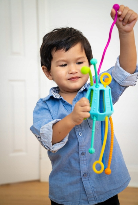 PRZECIĄGANIEC ZIPPEE ZABAWKA SENSORYCZNA prezent dla dzieci 18m+ MOBI