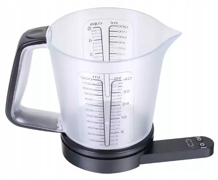 Elektroniczna waga kuchenna z KUBKIEM 1200ml 1g / 5kg KINGHOFF KH-1829