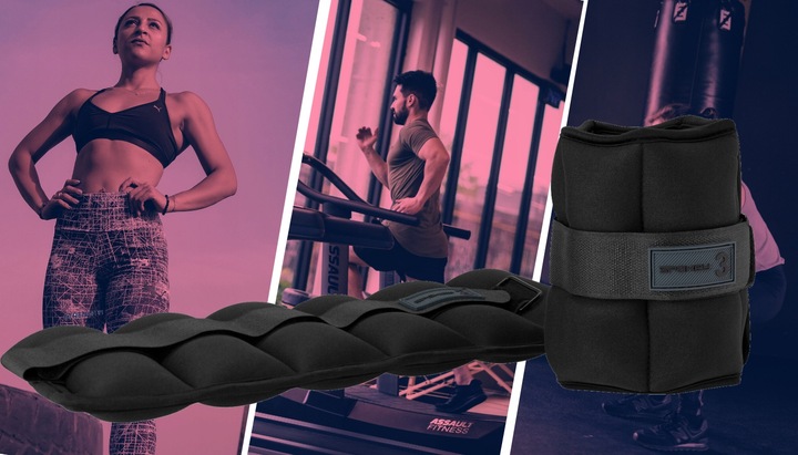 Obciążenia na rzep na przeguby nogi ręce ciężarki 2x 3kg neoprenowe