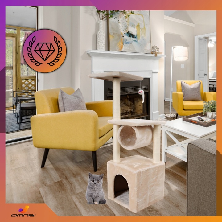 Drapak dla kota duży wysoki drzewko domek budka legowisko słupek mysz walec