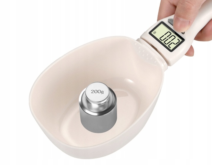 ŁYŻKA Z WAGĄ FUNKCJA TARY 800G NA BATERIĘ WAGA KUCHENNA MIARKA 250ml