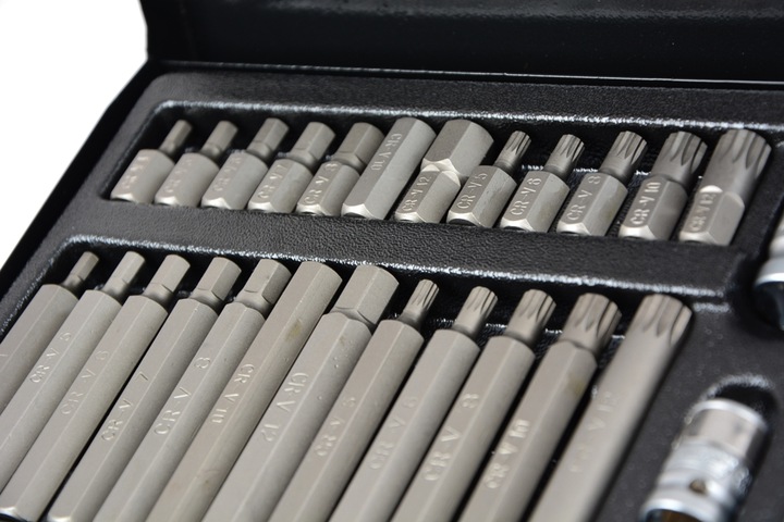 ZESTAW BITÓW KOŃCÓWKI IMBUS TORX SPLINE 40el FARYS