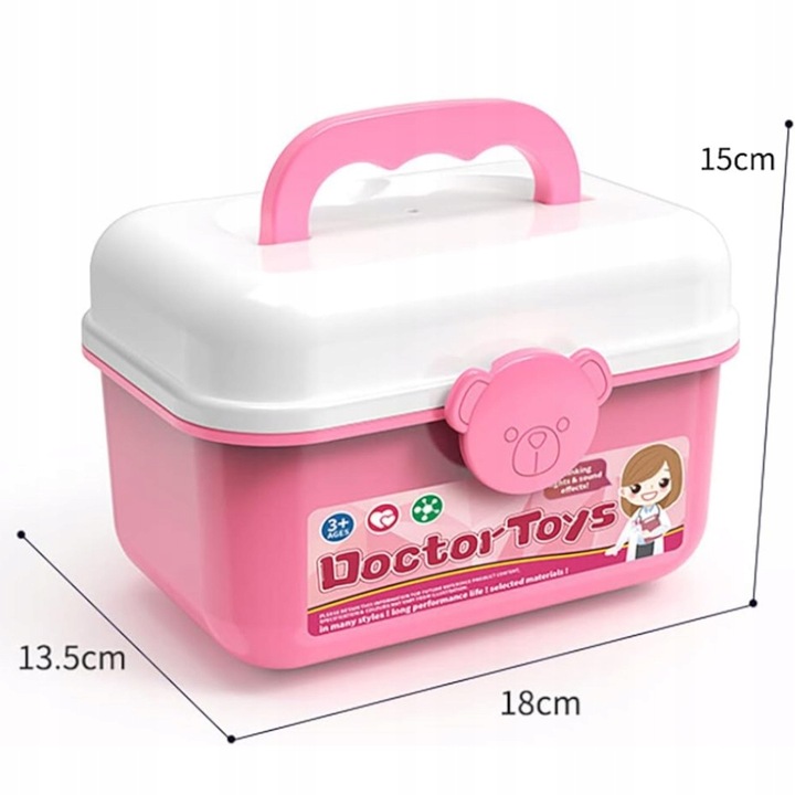DUŻY ZESTAW LEKARSKI MAŁY LEKARZ DOKTOR W WALIZCE DENTYSTA AKCESORIA 75 EL