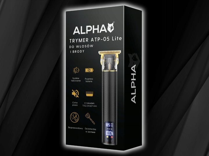 MASZYNKA TRYMER DO STRZYŻENIA GOLENIA WŁOSÓW BRODY ALPHA