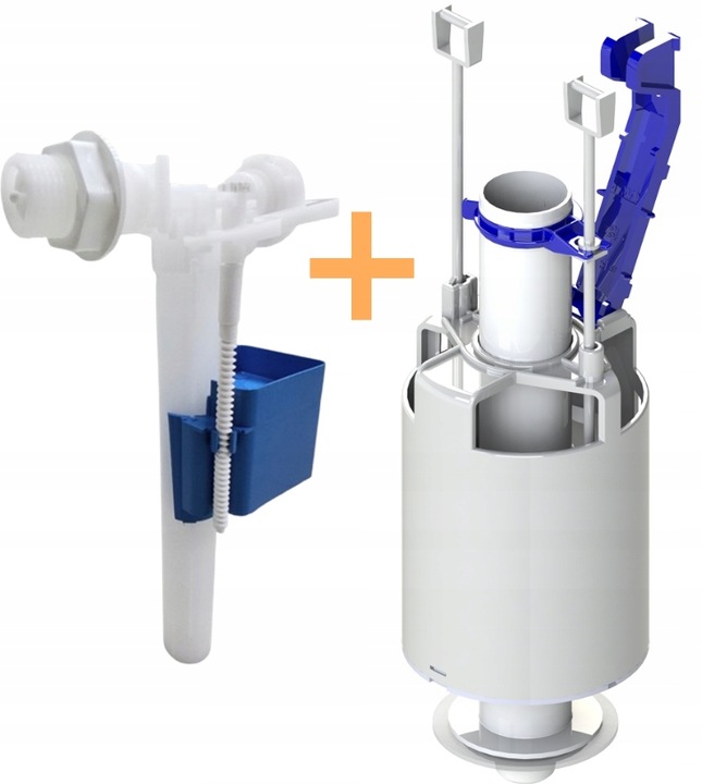 ZESTAW NAPRAWCZY WC DO SPŁUCZKI CERSANIT Zawór spustowy+Zawór Napełniający