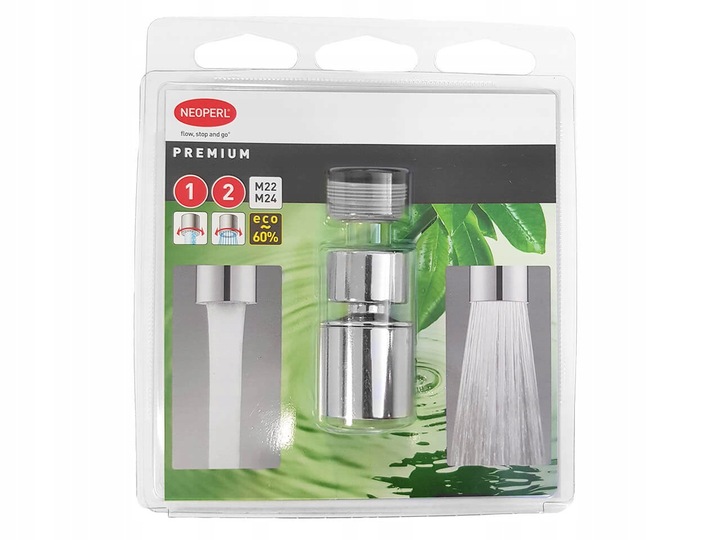2-FUNKCYJNY nie chlapiący PERLATOR do baterii kuchennej Z PRZEGUBEM NEOPERL