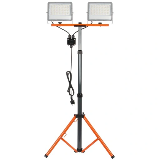 Halogen Naświetlacz LED 2x 50W PREMIUM + Statyw Budowlany + pokrowiec