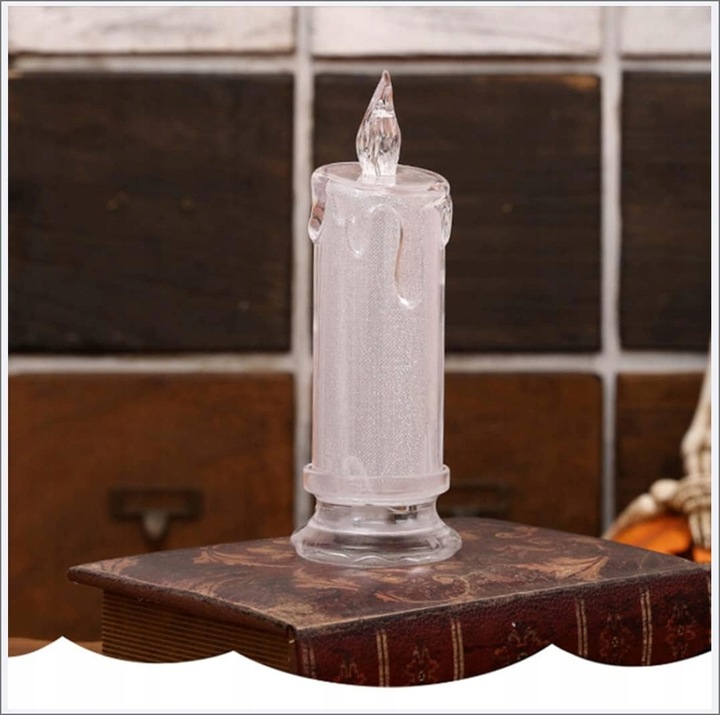 8szt ŚWIECE ŚWIECZKA OZDOBNA WKŁAD DO ZNICZY 15cm LED NA BATERIE W ZESTAWIE