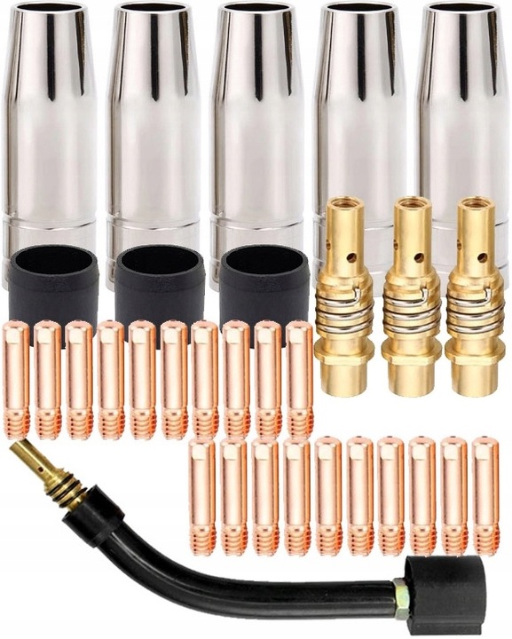 ZESTAW AKCESORIÓW DO UCHWYTU MIGOMATU MIG MB15 TW15 DYSZA ŁUSKA ŁĄCZNIK