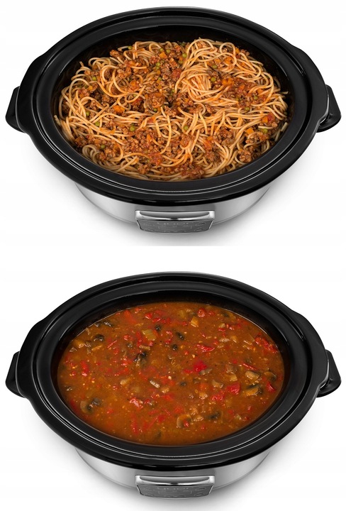 Wolnowar Slow Cooker Garnek ceramiczny 6,5L Yoer 320W INOX LCD +Programator