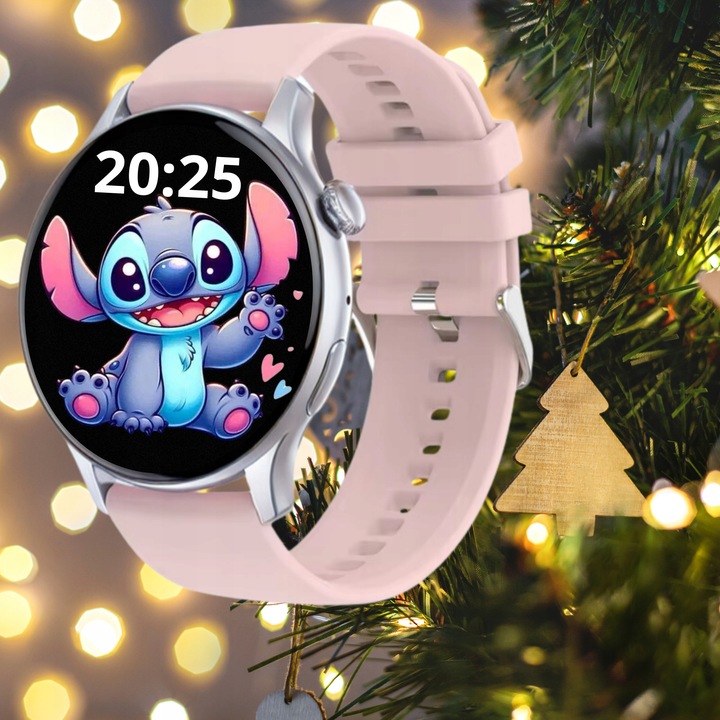 SMARTWATCH DLA DZIEWCZYNKI ZEGAREK ELEKTRONICZNY AMOLED FUNKCJE NA PREZENT
