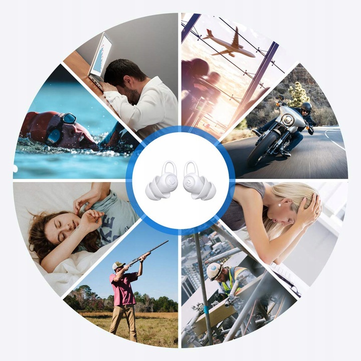 ZATYCZKI STOPERY DO USZU DO SPANIA -40DB BLUEDIO + ETUI