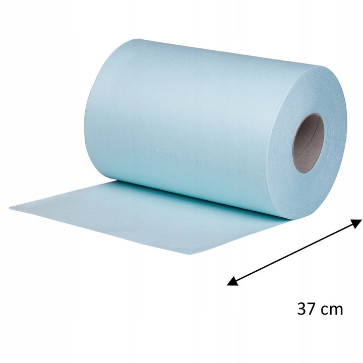 Czyściwo włókninowe krepowane turkusowe 30x38, 350 listków waga 2,2kg ROLKA