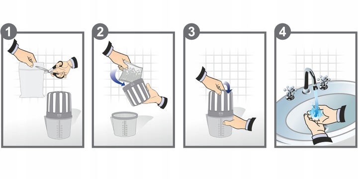 Wkłady do pochłaniacza wilgoci K&M - 6x 280g / Pochłaniacz wilgoci K&M