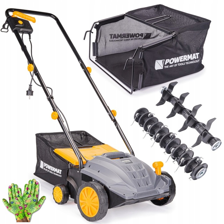 AERATOR WERTYKULATOR ELEKTRYCZNY Z KOSZEM 3w1 2400W AERACJA 32CM POWERMAT