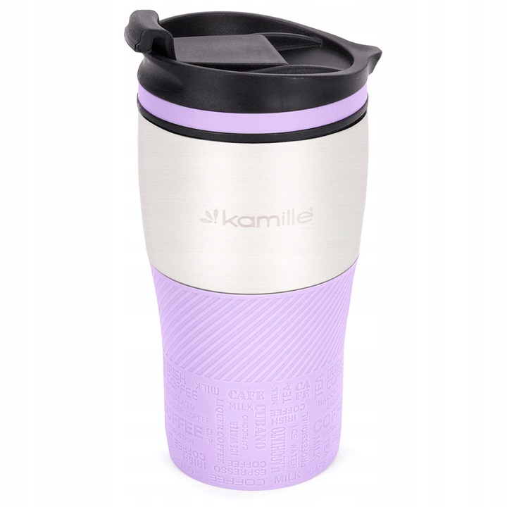KUBEK TERMICZNY stalowy TERMOS do kawy herbaty szczelny KAMILLE 320ml
