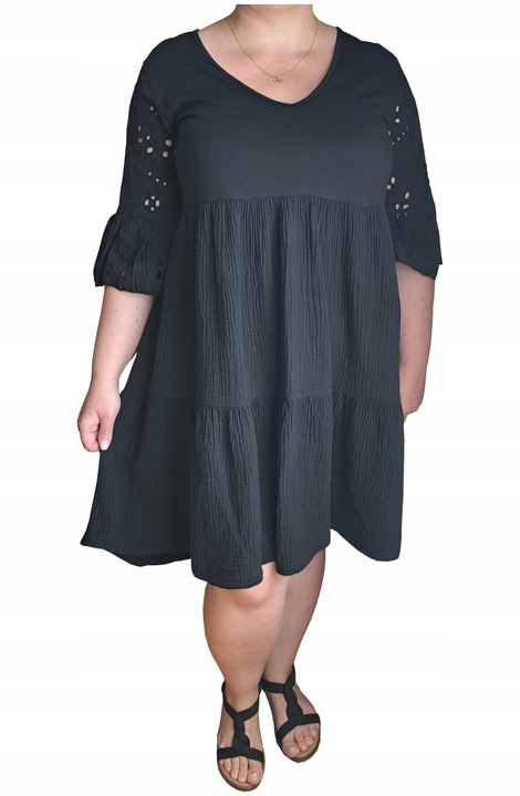 Muślinowa wiosenna SUKIENKA DAMSKA plus size oversize