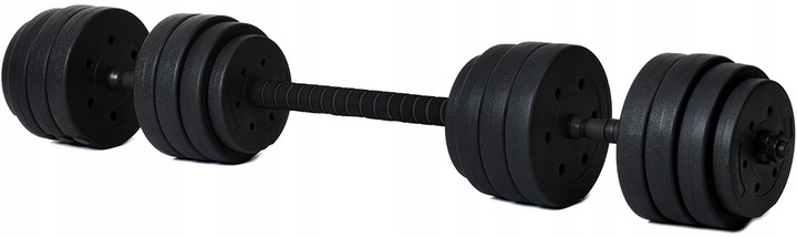 ZESTAW 4w1 HANTLE 2X20KG KETTLE UCHWYTY DO POMPEK