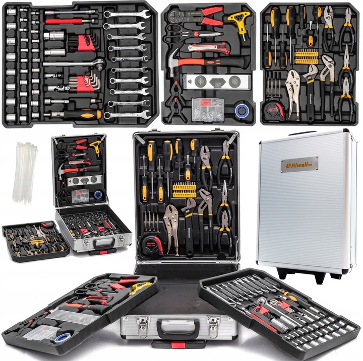 WALIZKA NARZĘDZIOWA ZESTAW NARZĘDZI KLUCZY 1750 ELEMENTÓW SUPER ZESTAW