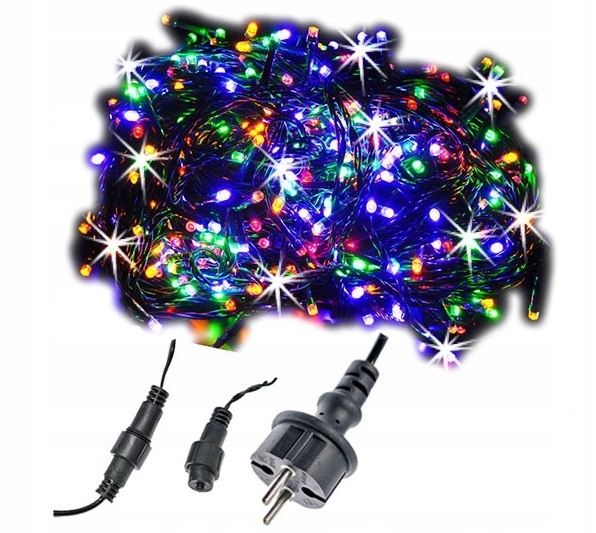 LAMPKI CHOINKOWE FLASH FLESZ BŁYSK ISKRA MULTI 21m ZEW/WEW WIELOKOLOROWE