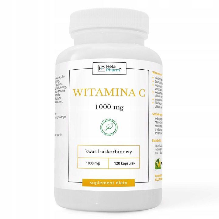 Witamina C 1000mg Kwas L-Askorbinowy MOCNA 120 kapsułek