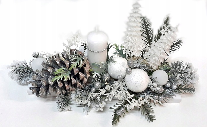 Stroik białe choinki S47