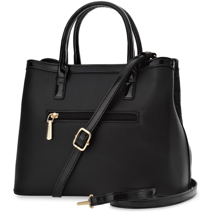 Torebka Damska Czarna Na Ramię Do Ręki Klasyczna Kuferek Prezent Dla Kobiet