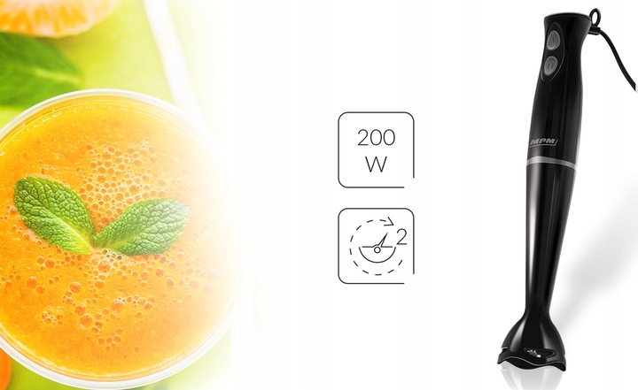 Blender ręczny MPM MBL-18/C 200 W uchwyt czarny