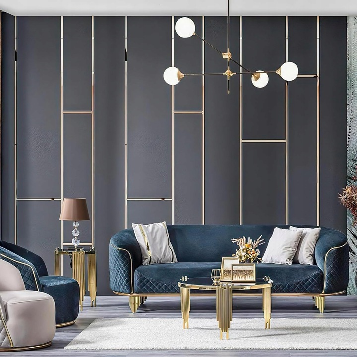 Listwa ozdobna dekoracyjna złota na ścianę do mebli samoprzylepna ścienna