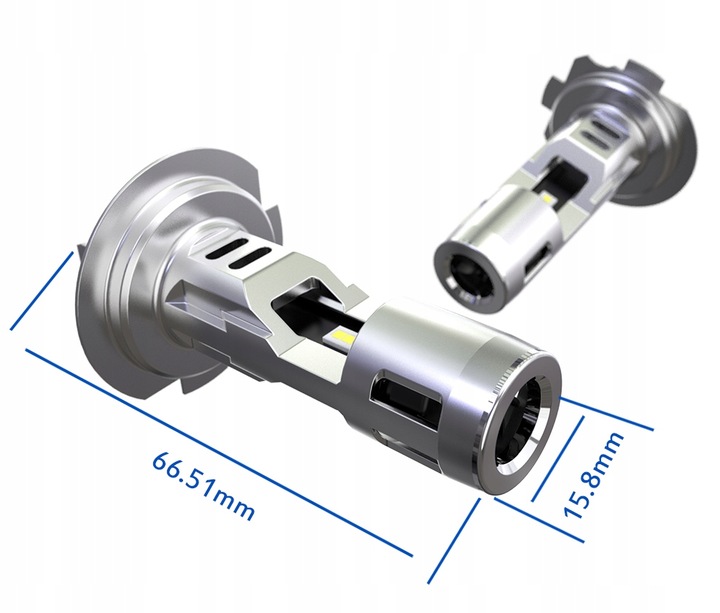 ŻARÓWKI LED i7 H4 CSP LIGHT +400% HOMOLOGACJA E11