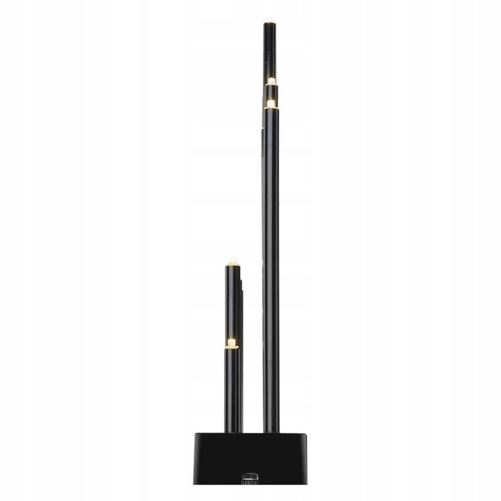 Świecznik świateczny czarny 20 LED 27 cm 3x AA ciepła biel IP20 timer EMOS