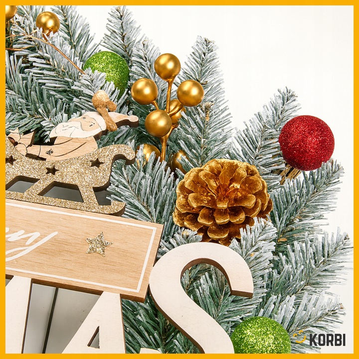 WIENIEC BOŻONARODZENIOWY ELEGANCKA DEKORACJA ŚWIĄTECZNA CZERWONY WZ9 40CM