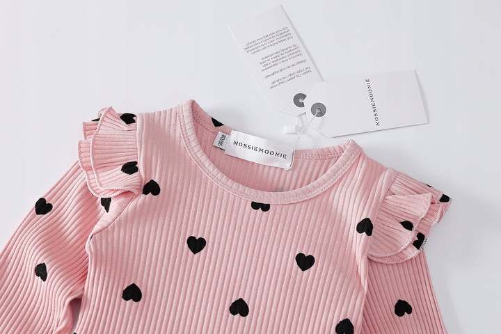 KOMPLET BODY W SERDUSZKA DLA DZIEWCZYNKI 62