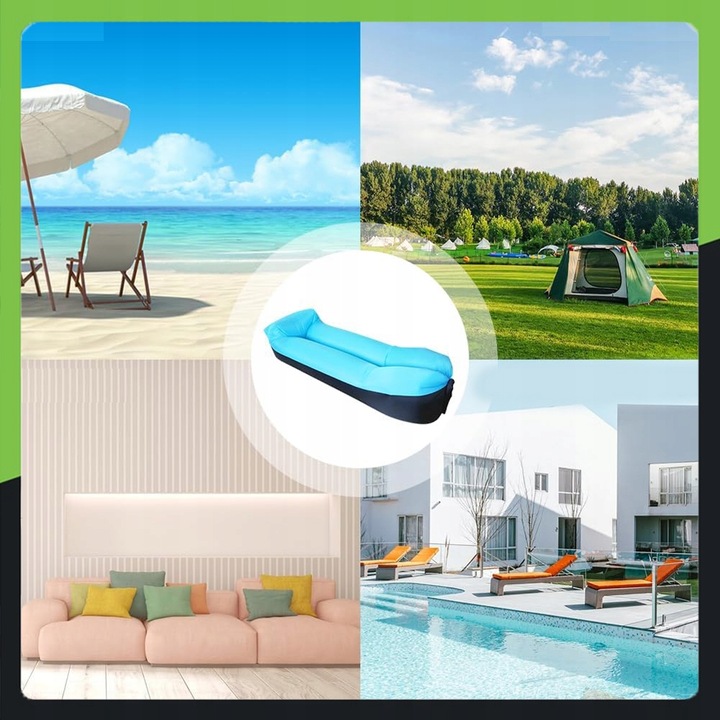 LAZY BAG Air Sofa DMUCHANA Leżak Materac Fotel Materiał Ripstop ZAGŁÓWEK