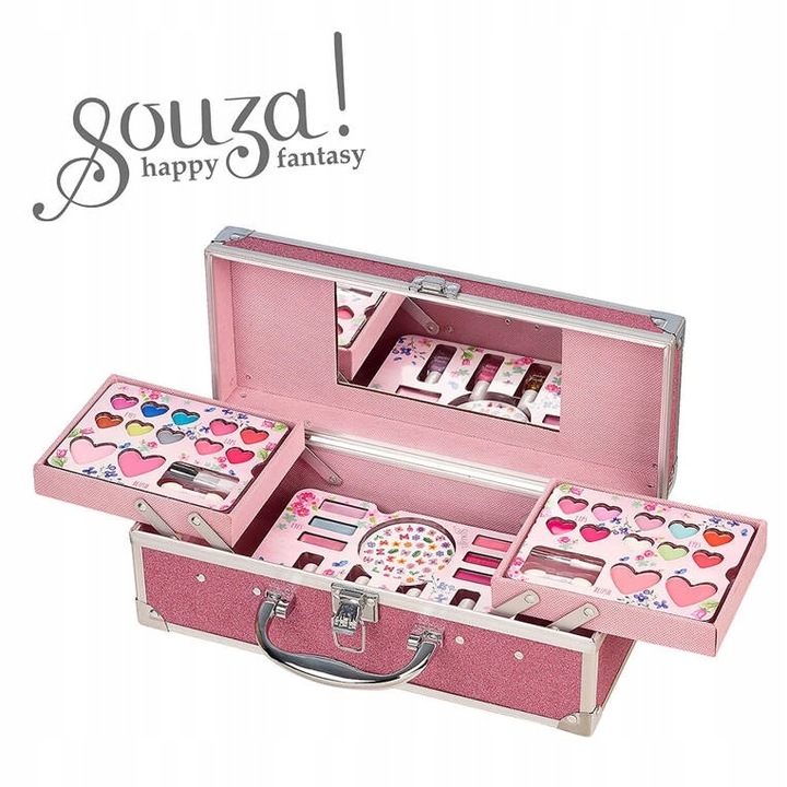 Zestaw kosmetyków do makijażu - kuferek dla dzieci, 4+, na prezent, Souza!