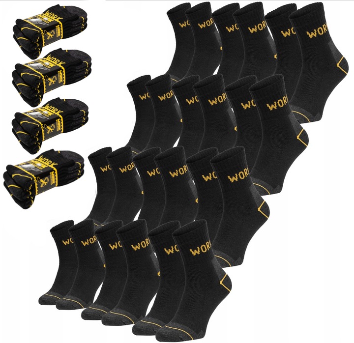 Skarpety Robocze Bawełna WORK BHP 12 PAR 3/4 43-46