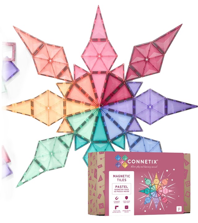 Klocki magnetyczne Connetix Pastel Geometry Pack 40 elementów