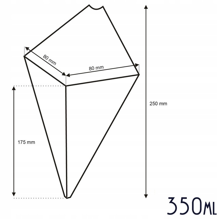 Rożki na Bubble Waffle gofry bąbelkowe Rożek do gofrów 350 ml - 100 sztuk