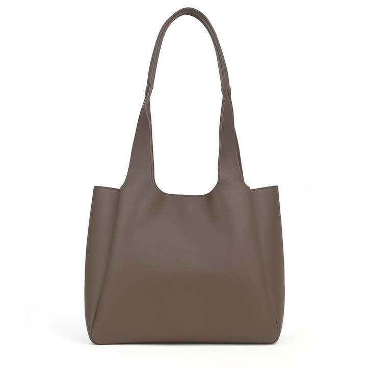 MONNARI Klasyczna Torebka Damska Na Ramię Czekoladowa Duża Shopper Brązowa