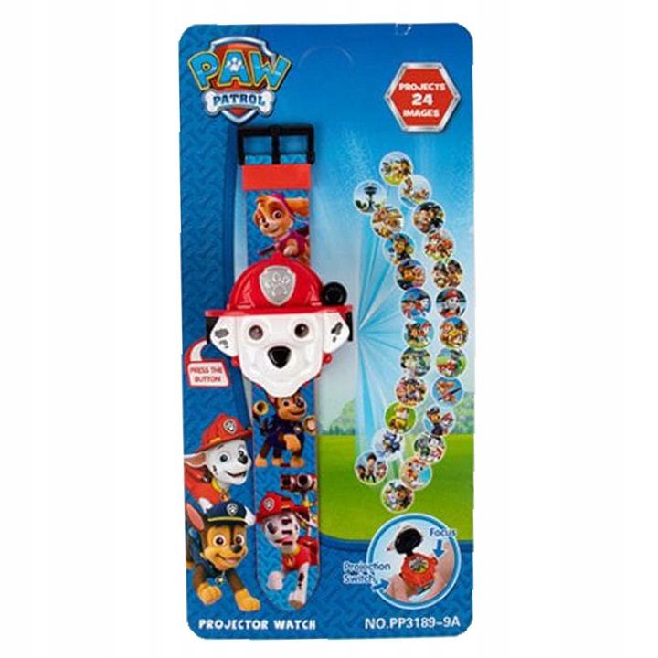 ZESTAW PSI PATROL WALKIE TALKIE + ZEGAREK Z PROJEKTOREM MARSHALL DLA DZIECI