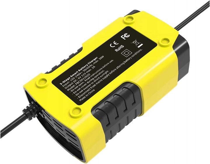 Prostownik Samochodowy do Akumulatorów 6V 12V 2A Ładowarka FUNKCJA NAPRAWY