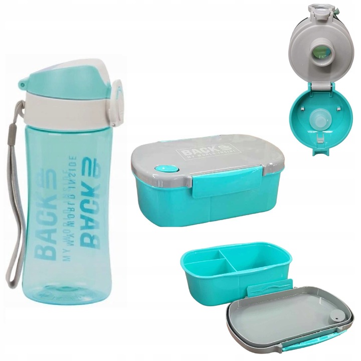 BACK UP BIDON 400 ML+BACK UP ŚNIADANIÓWKA POJEMNIK LUNCH BOX B