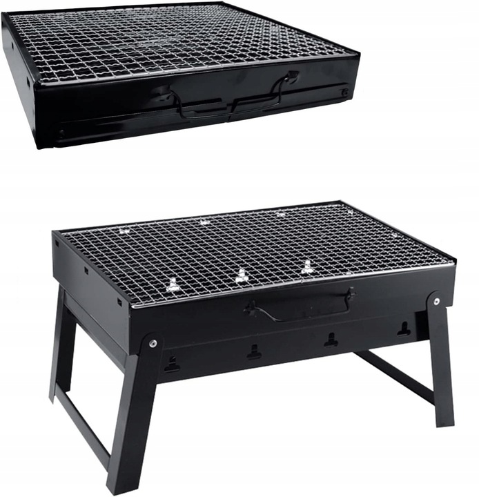 ZESTAW GRILL OGRODOWY WĘGLOWY TURYSTYCZNY |SKŁADANY |+ AKCESORIA DO GRILLA