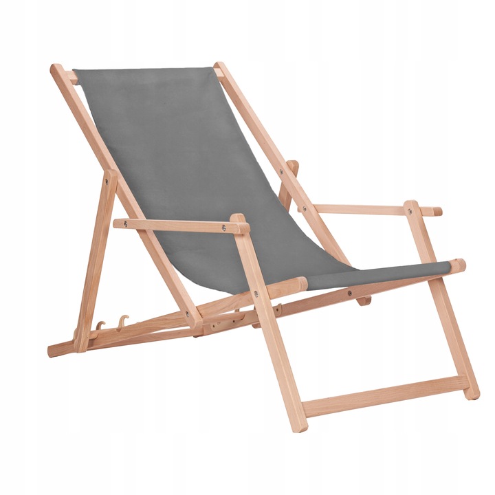 Leżak drewniany z podłokietnikami ogrodowy San-Drew TP23