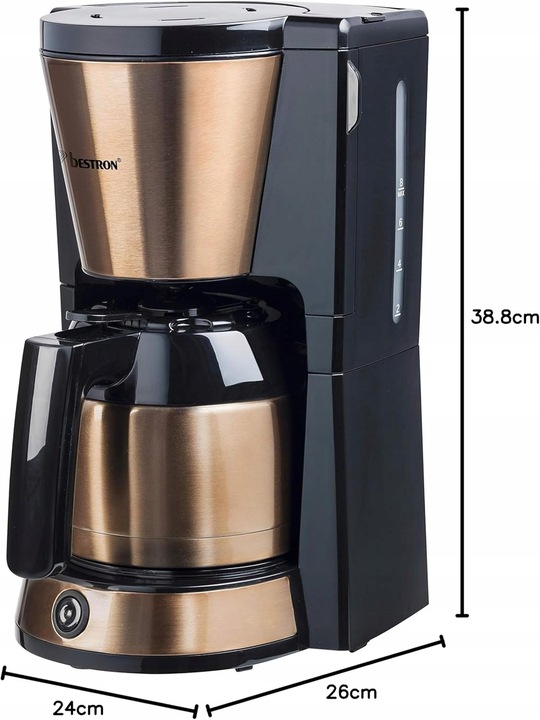 EKSPRES PRZELEWOWY 900W Z TERMOSEM 1L - KOLOR MIEDZIANY